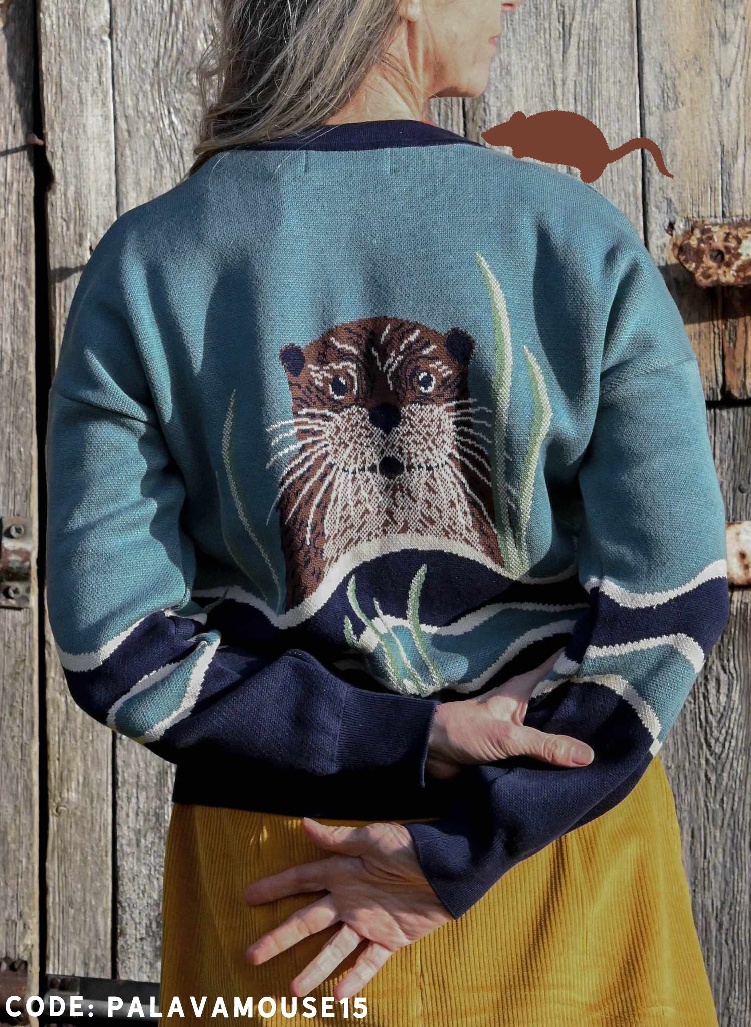 George - Mineral Blue Otter Comfy Cardigan