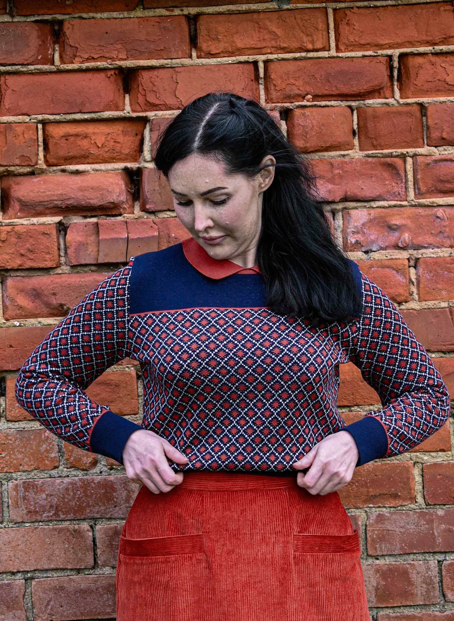 Nancy - Navy Tiles Top
