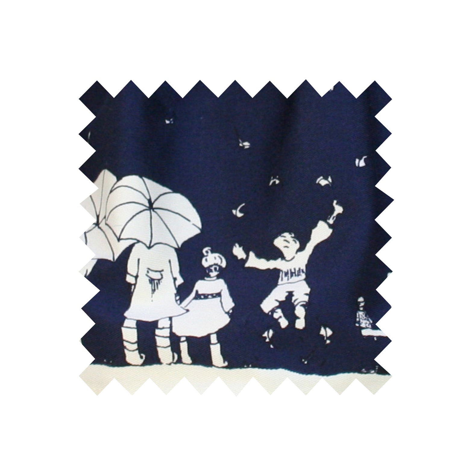 Remnant - 70x72cm -  Navy Aunt Ava - Cotton