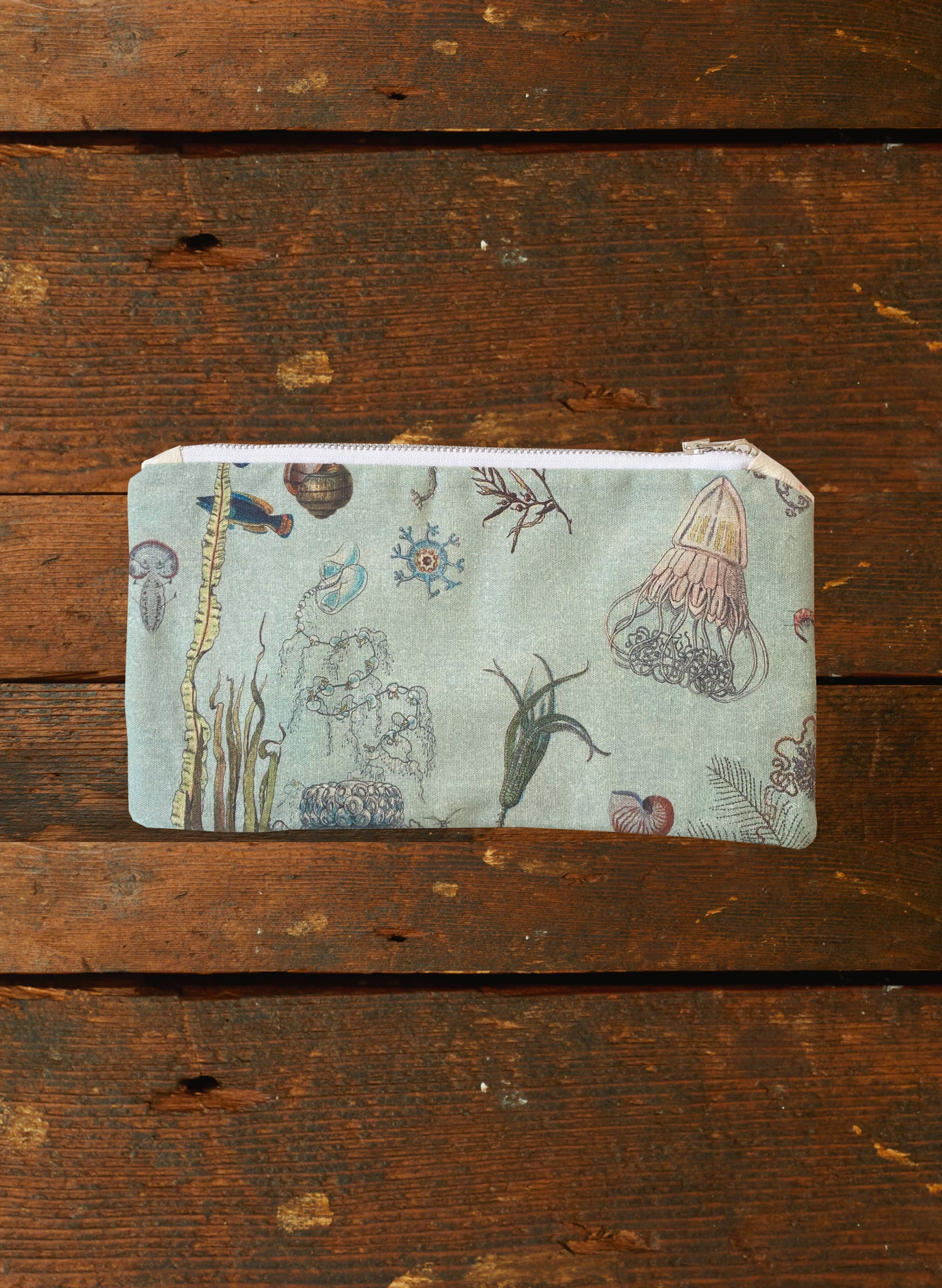 Zip Pouch- Medium - Ocean Jelly Fish