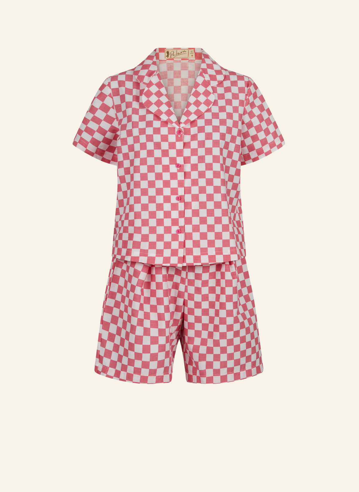 Pink Check 100% Cotton Pyjamas for Women | Zero Waste