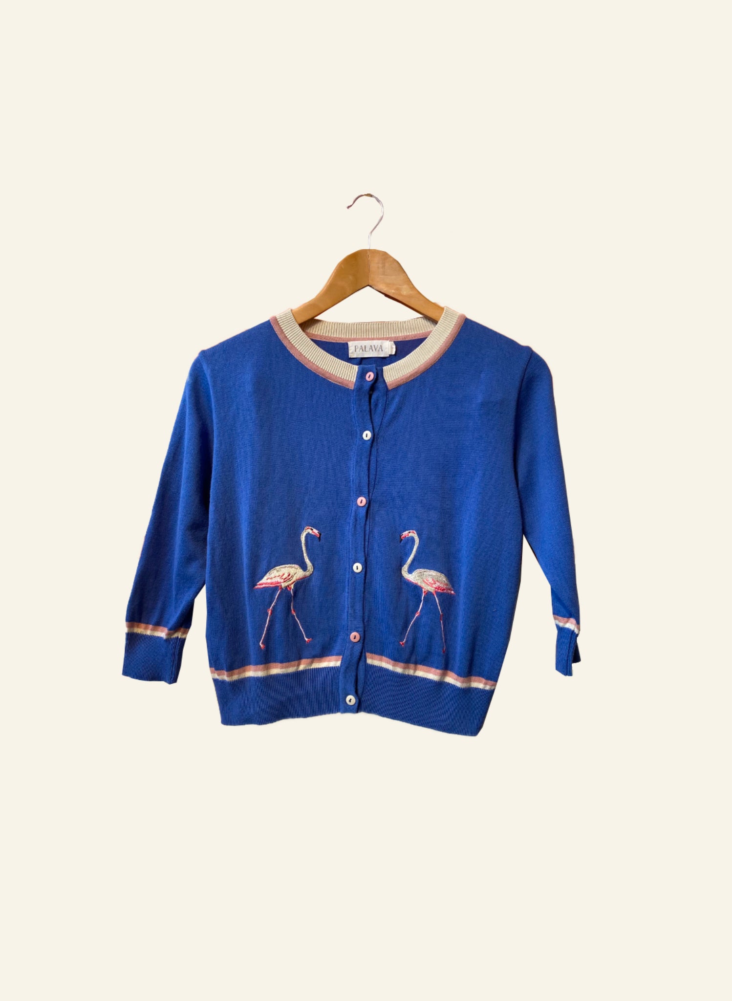 PRE LOVED - Vera Cardigan - Blue Flamingos