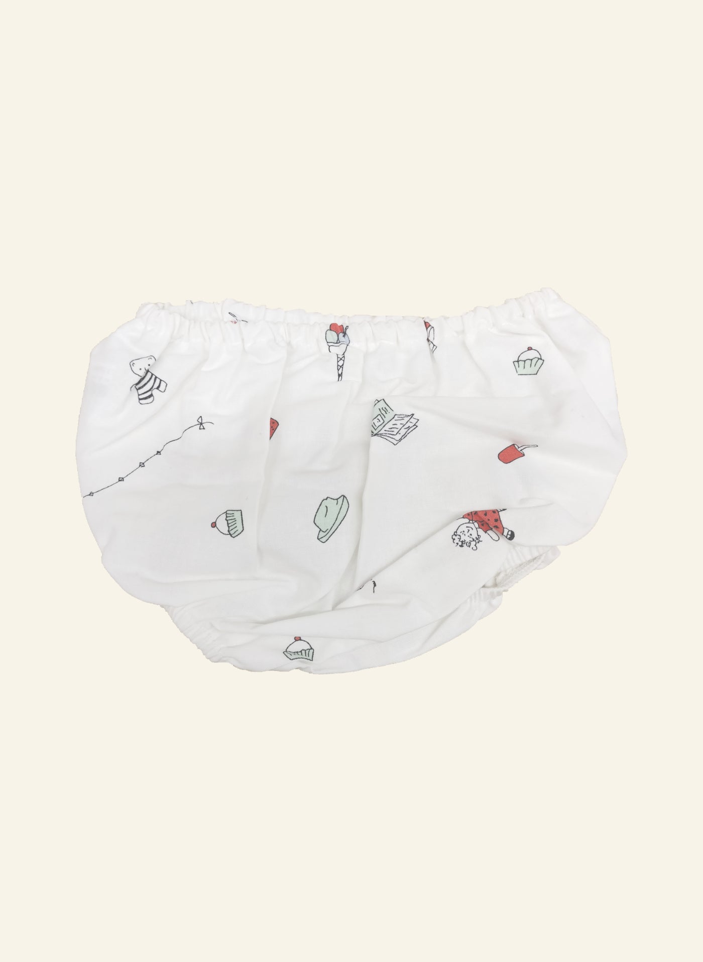 Archive Sale - Bloomers - 0-6M, 6-12m, 12m, - Birthday Bash Cream/Red