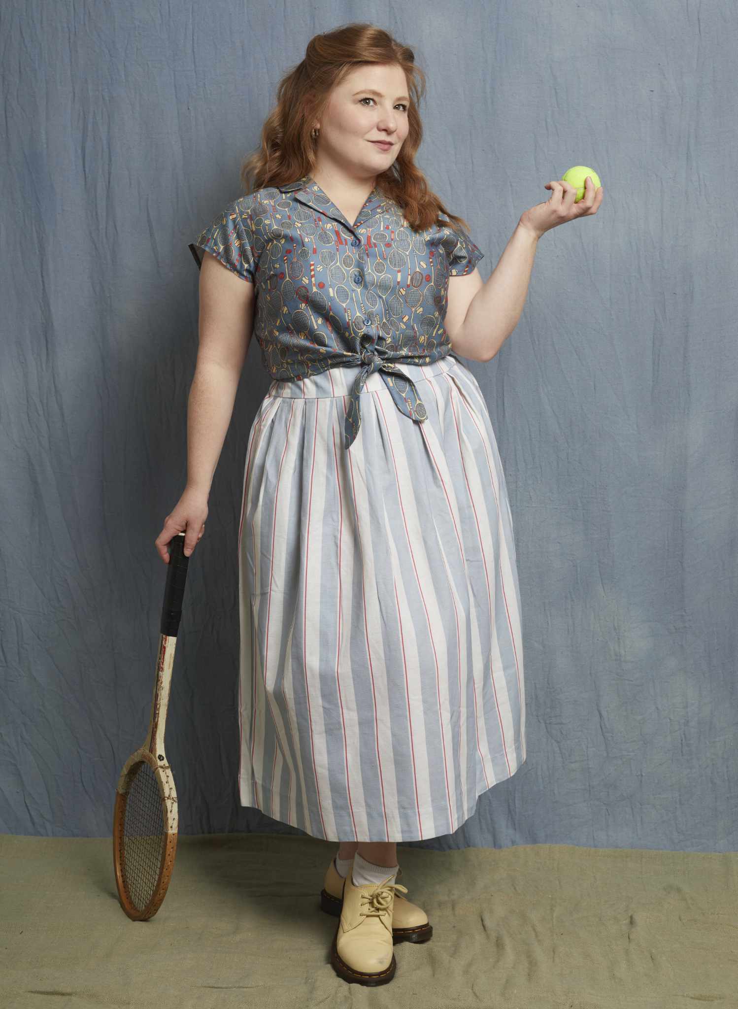 Peggy Top - Blue Tennis