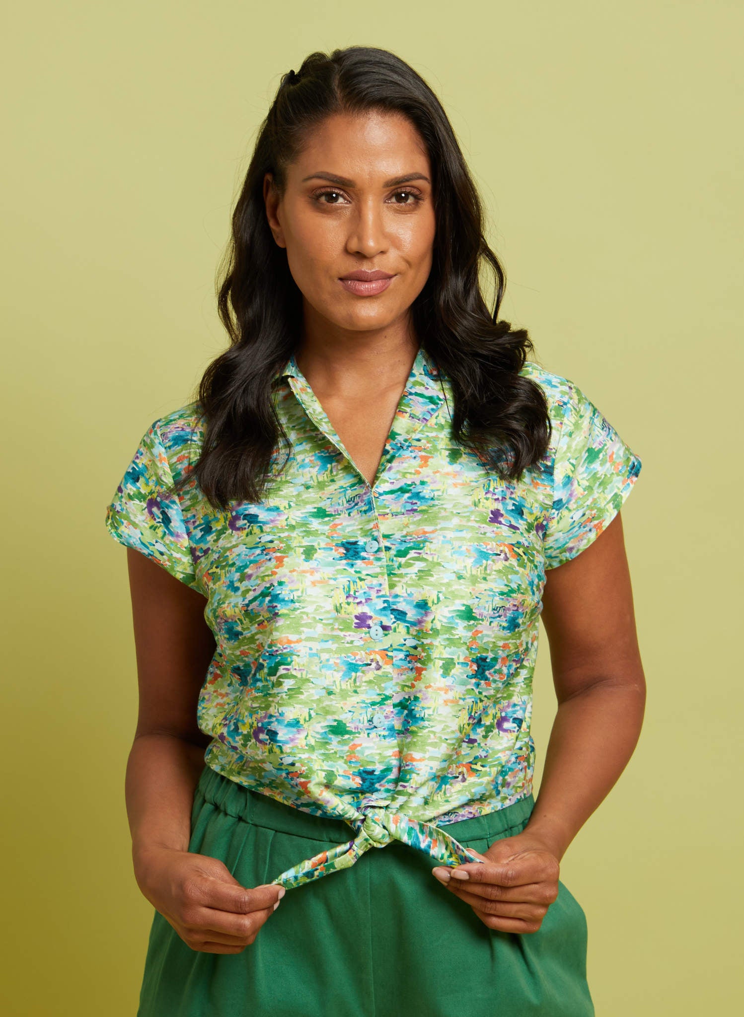 Peggy - Green Reflections Top