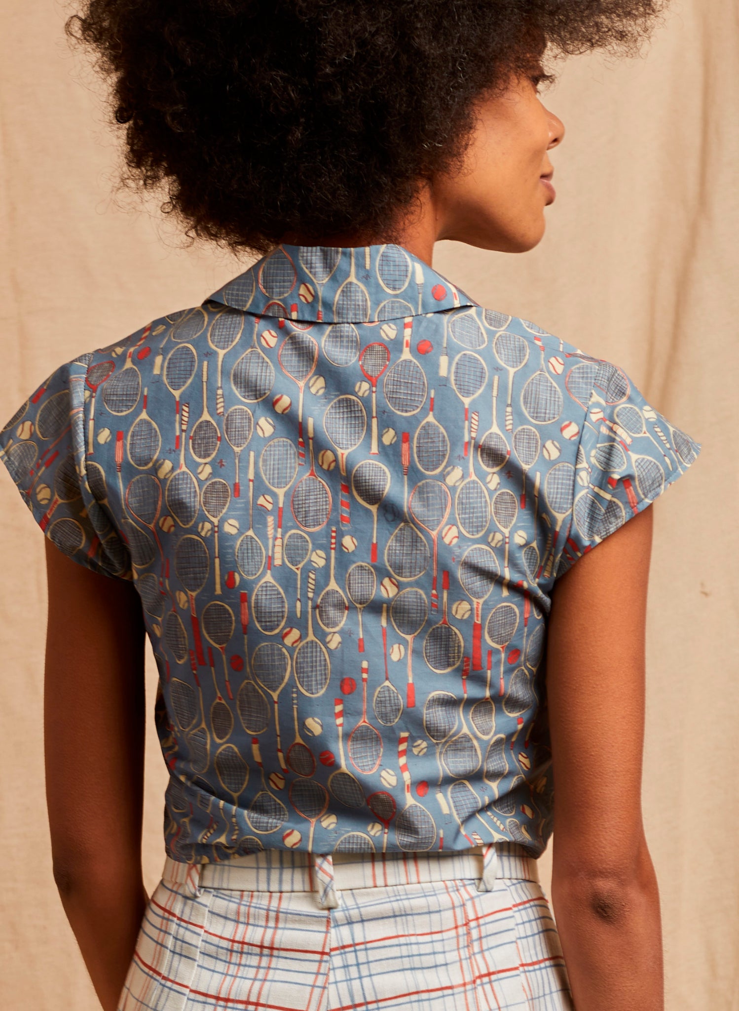 Peggy Top - Blue Tennis
