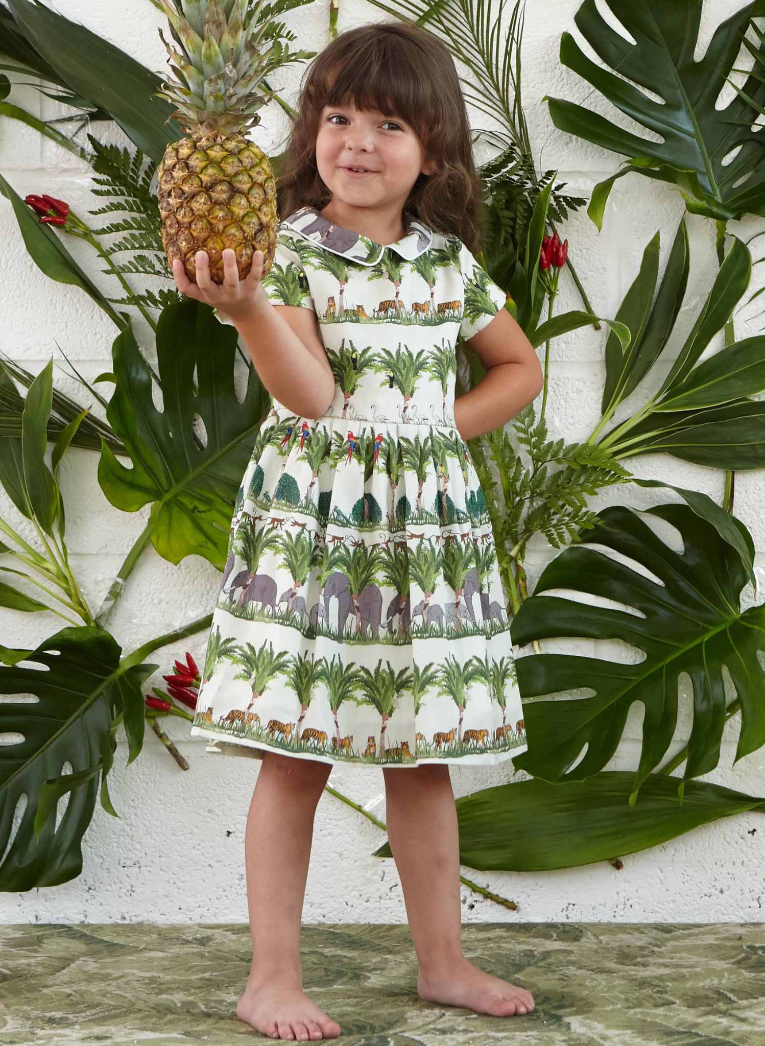 Penny Children's Dress - Tropical Jungle