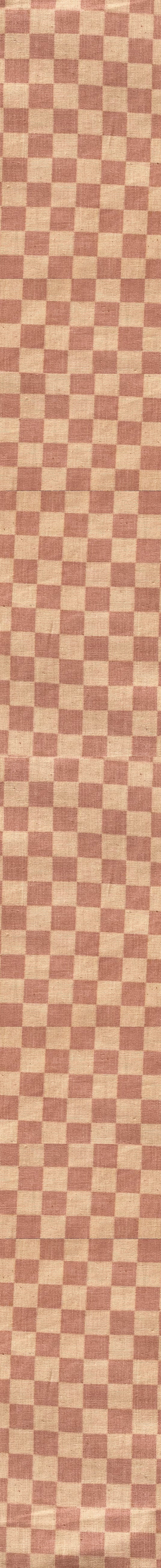 Remnant - 152x328cm - Pink Check - Cotton