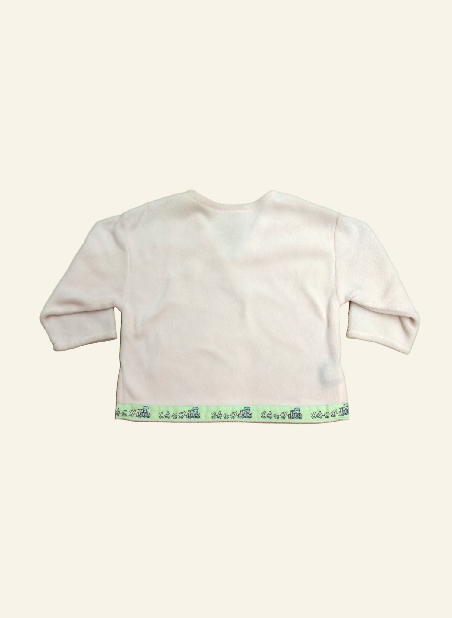 Folk Top - Age 2 - Baby Pink Fleece with trim