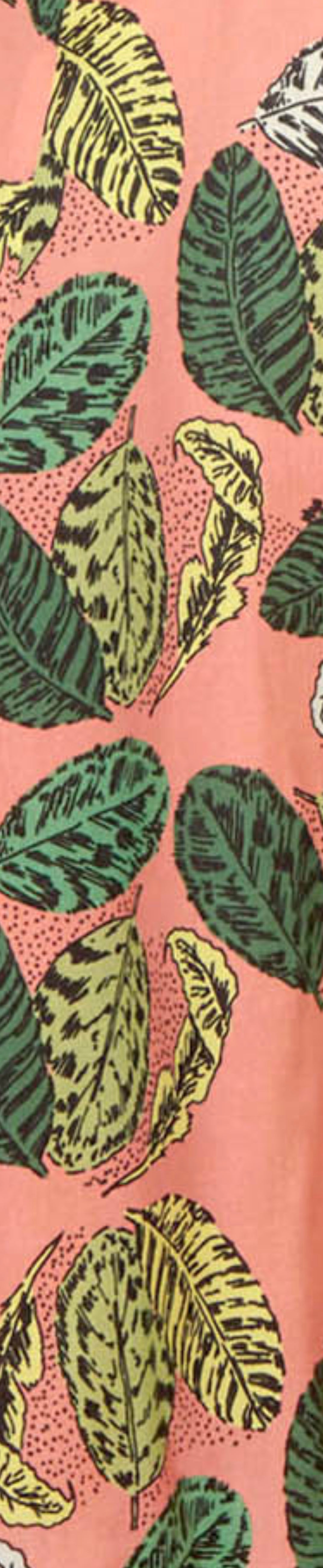 Remnant - 133x130cm - Coral Zebra Leaf - Tencel