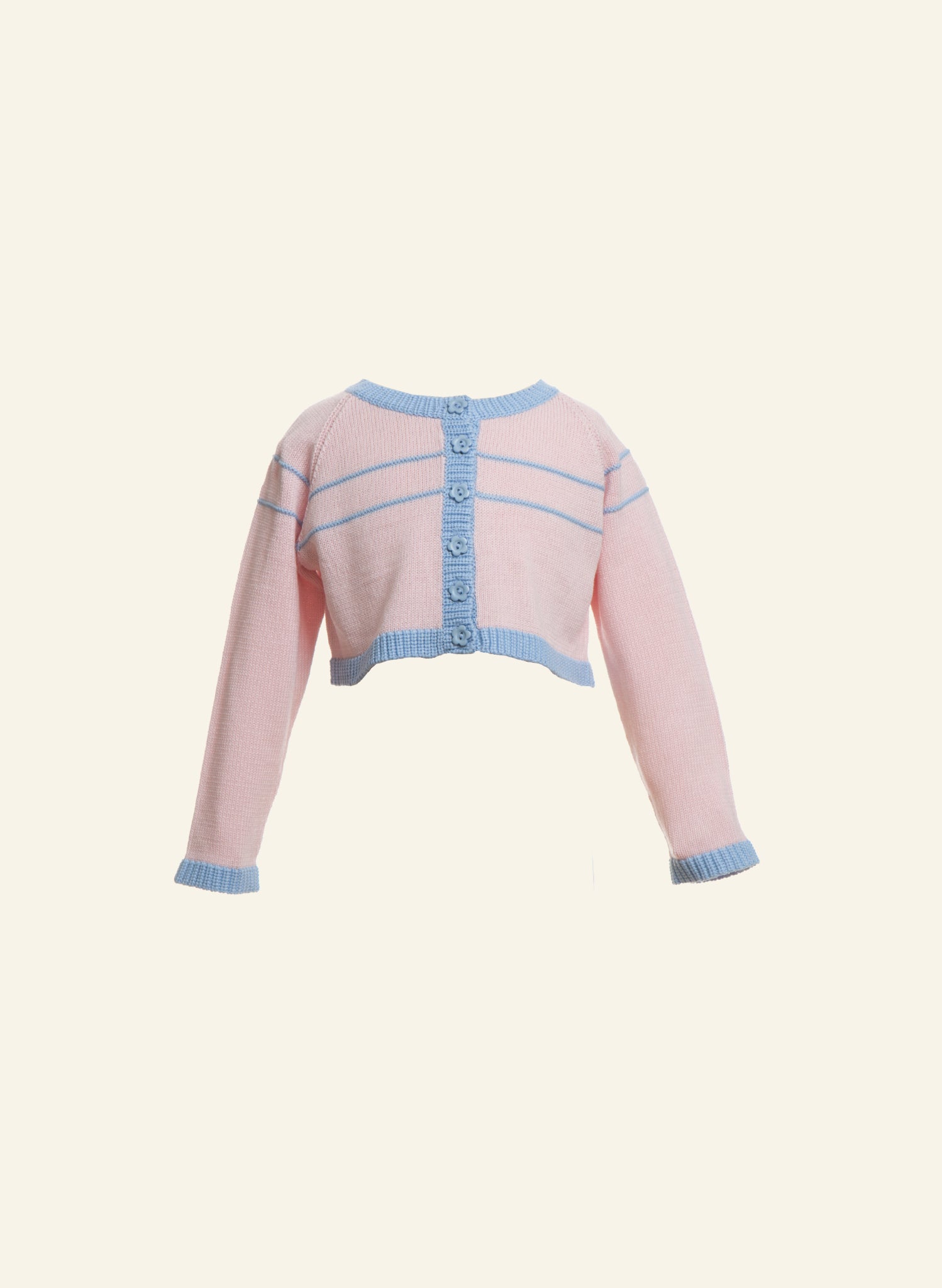 Archive Sale - Poppy - Age 4-5 - Pink Knit Bolero cardigan