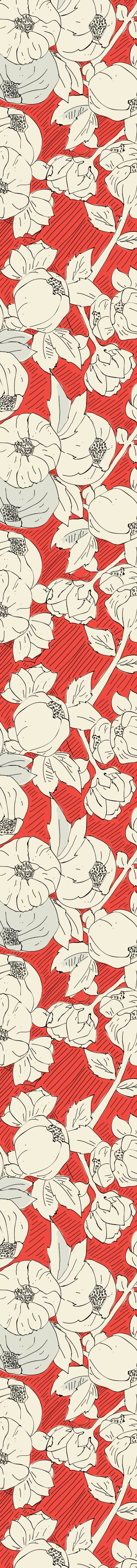 Remnant - 76x120cm - Red Pomegranate - Tencel