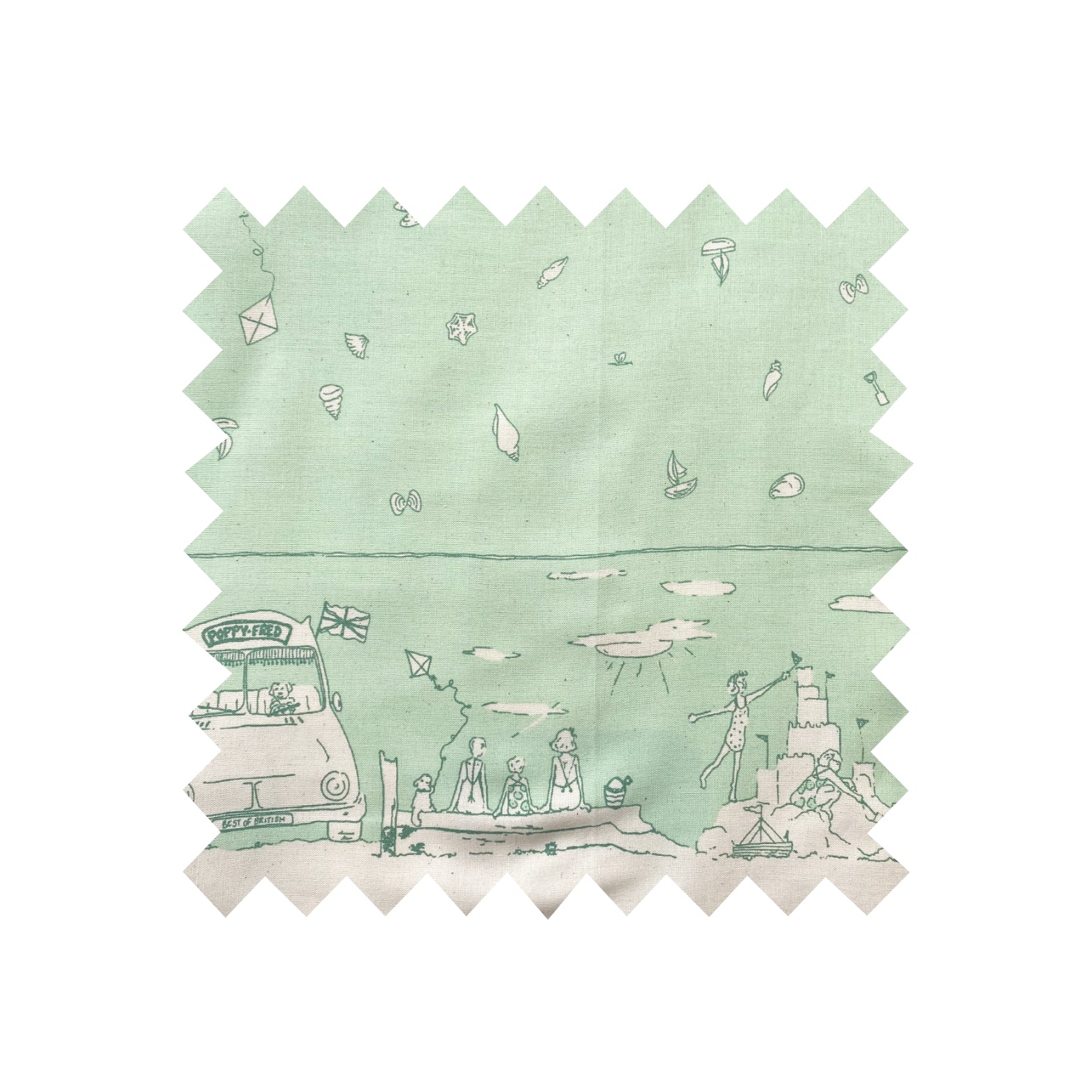 Remnant - 66x79cm - Green Seaside - Cotton