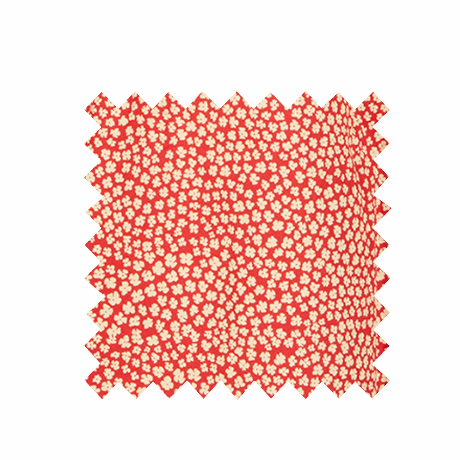 Remnant - 148cm x 99cm - Poppy Red Print - Cotton - Fabric