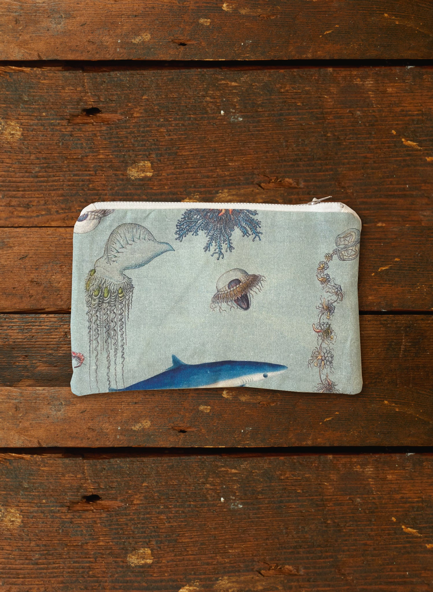 Zip Pouch- Small - Ocean Jelly Fish