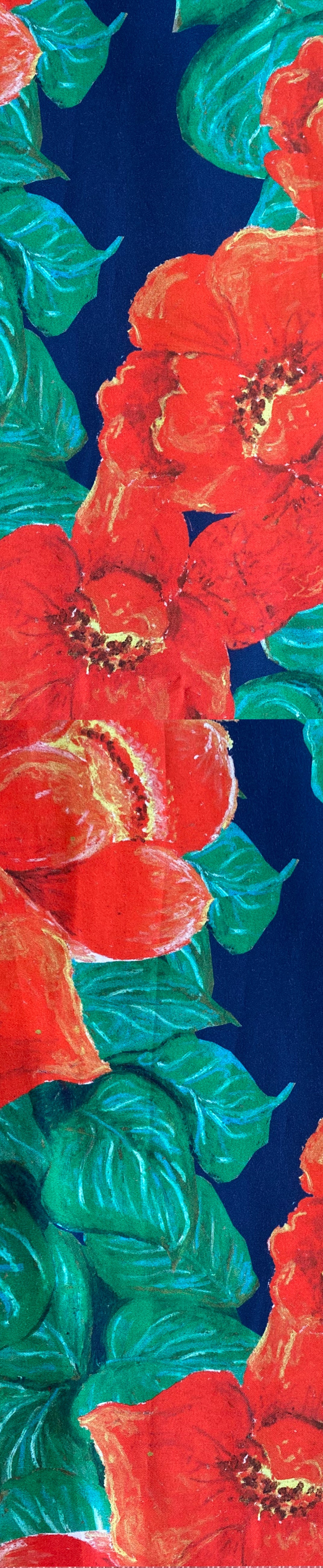 Remnant - 90x308cm - Red Camellia - Cotton Sateen