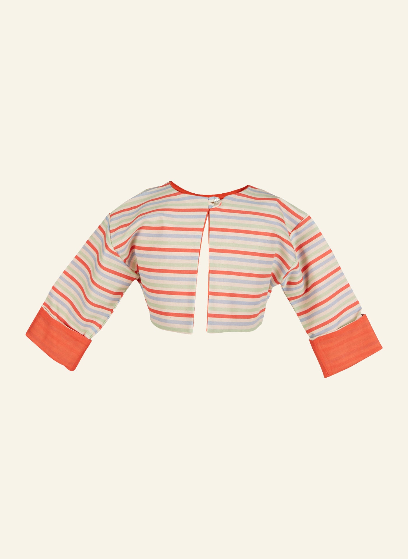 Archive Sale - Poppy - Children's Bolero Jacket - Primary Stripe Reversible