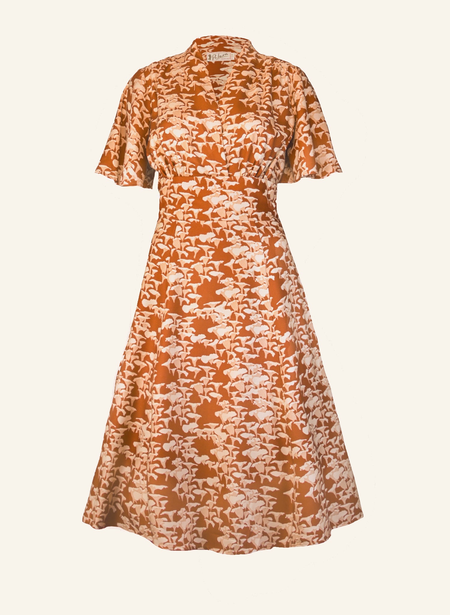 Rita Long-sleeve - Rust Chanterelle Dress