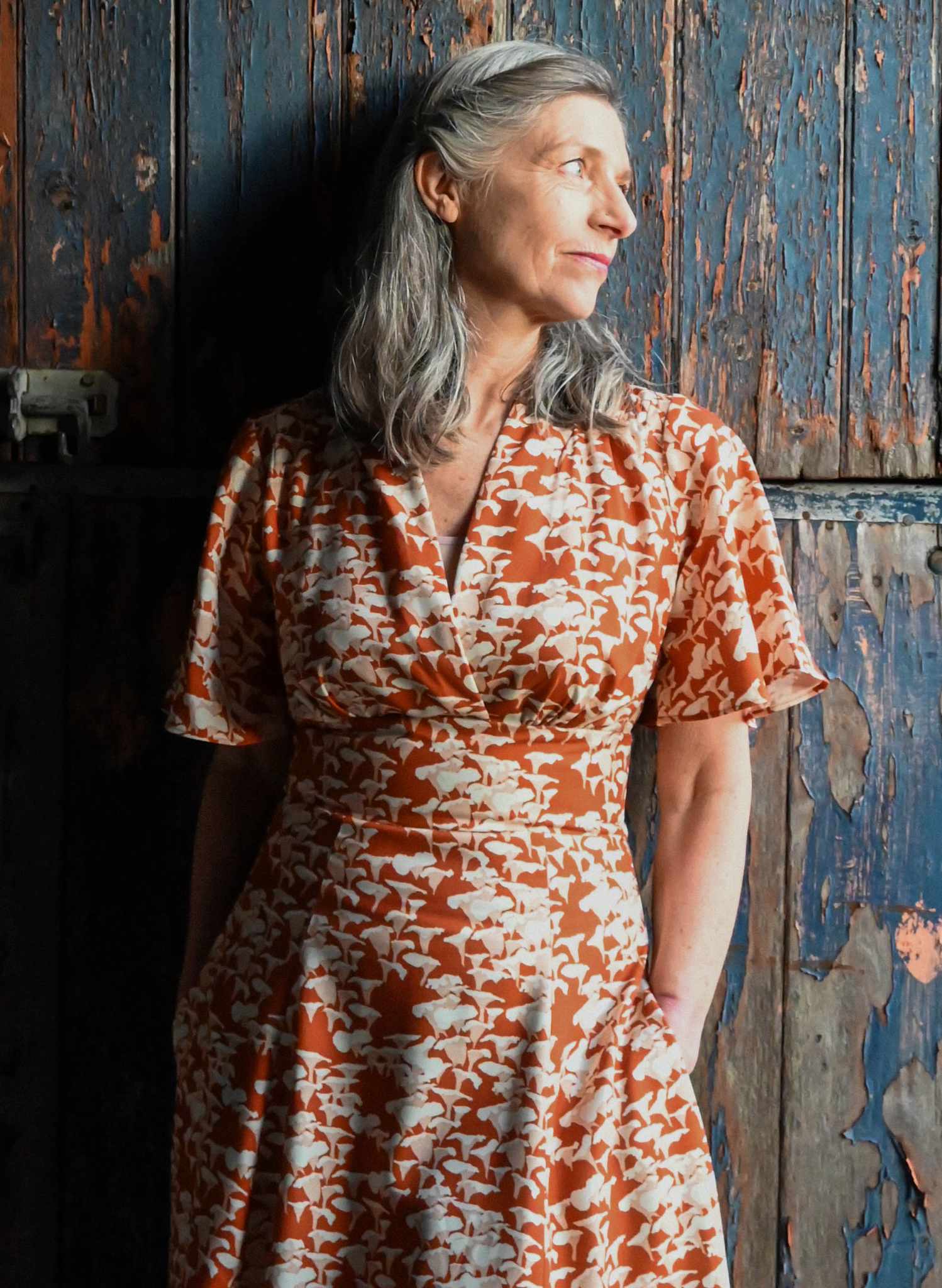 Rita Long-sleeve - Rust Chanterelle Dress