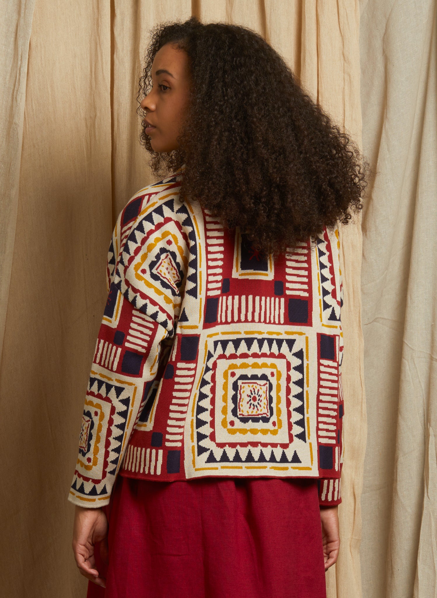 Rosalind - Red Quilt Kimono