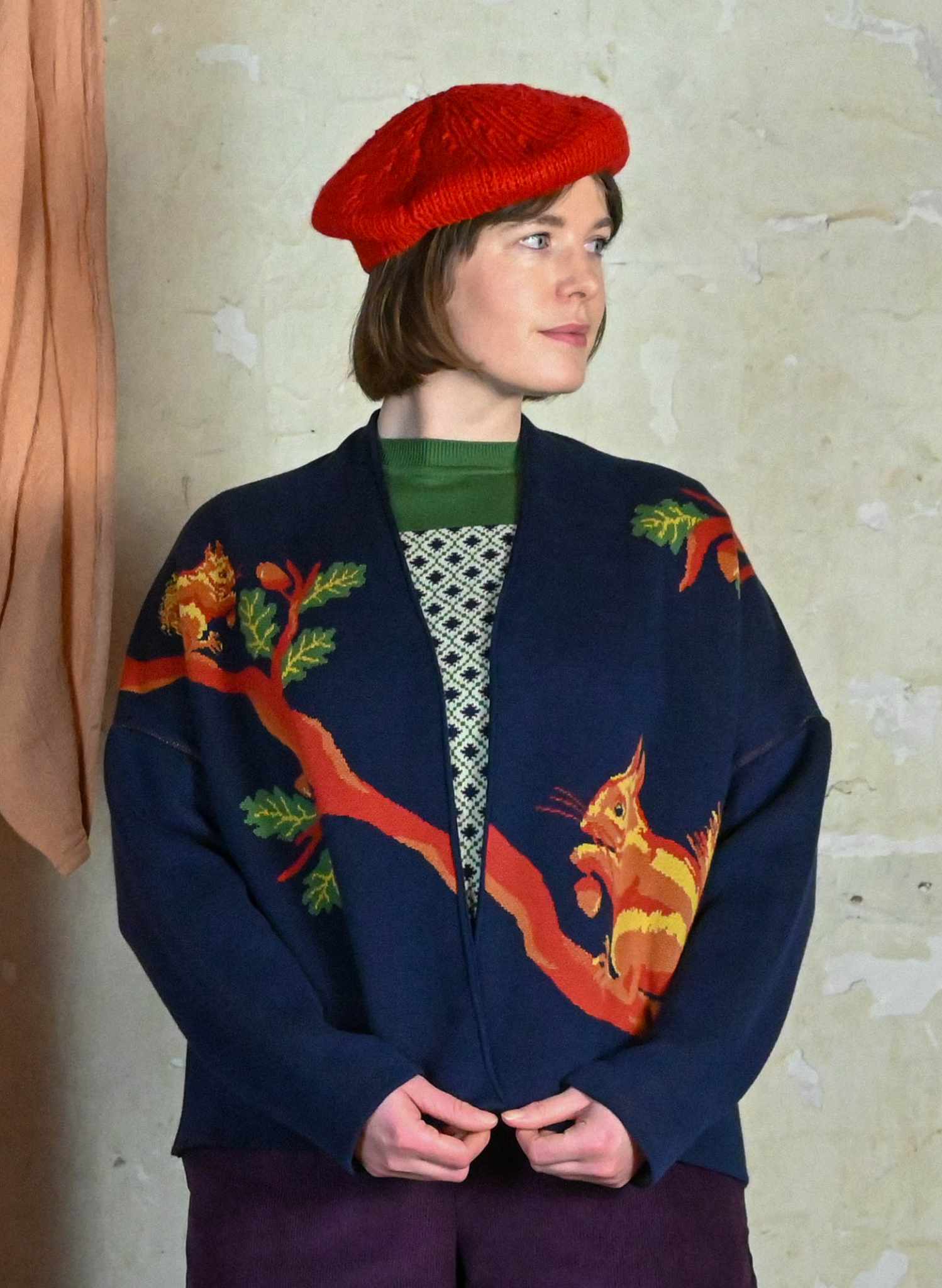 Rosalind - Navy Squirrel Kimono