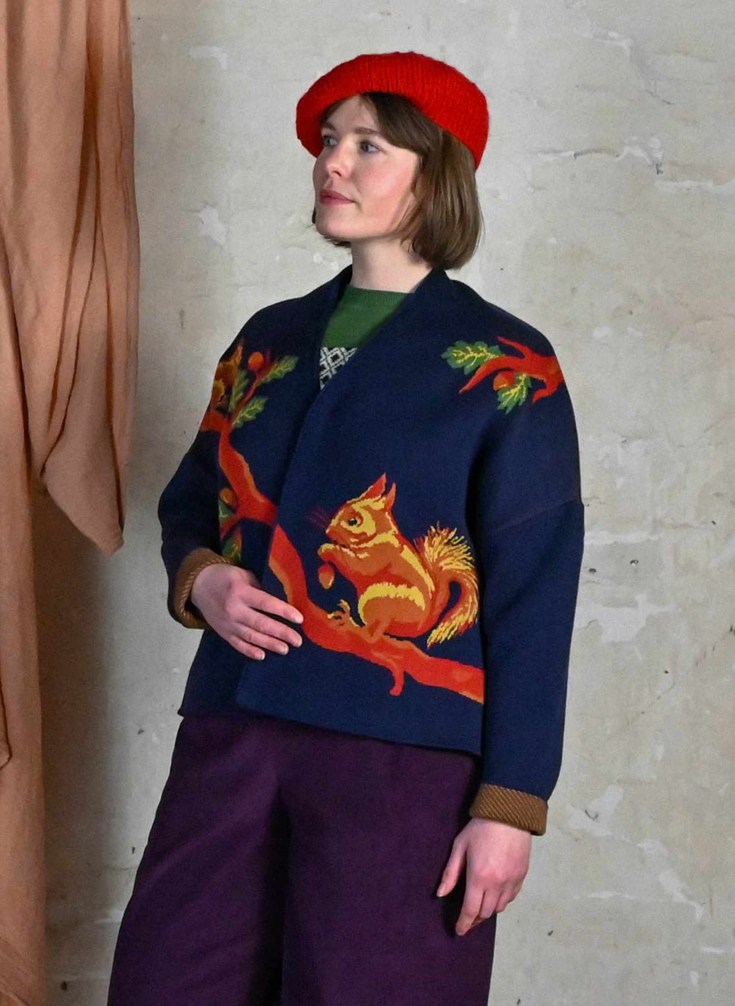Rosalind - Navy Squirrel Kimono