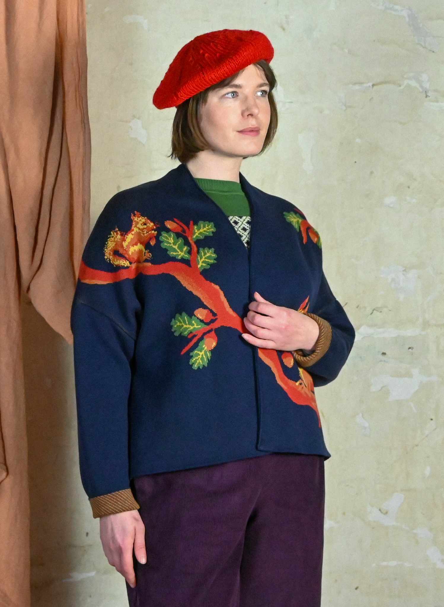 Rosalind - Navy Squirrel Kimono