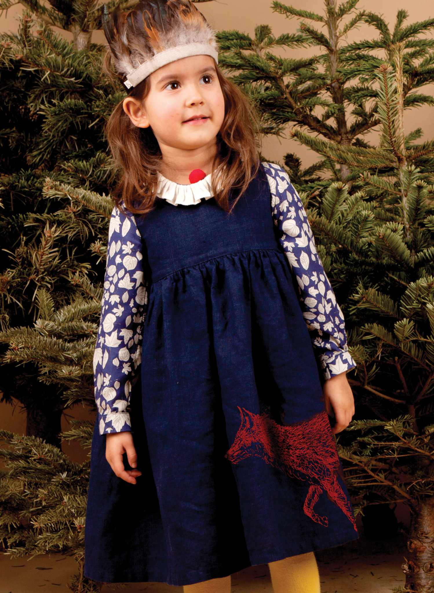 Rosie Children's Dress - Navy Fox