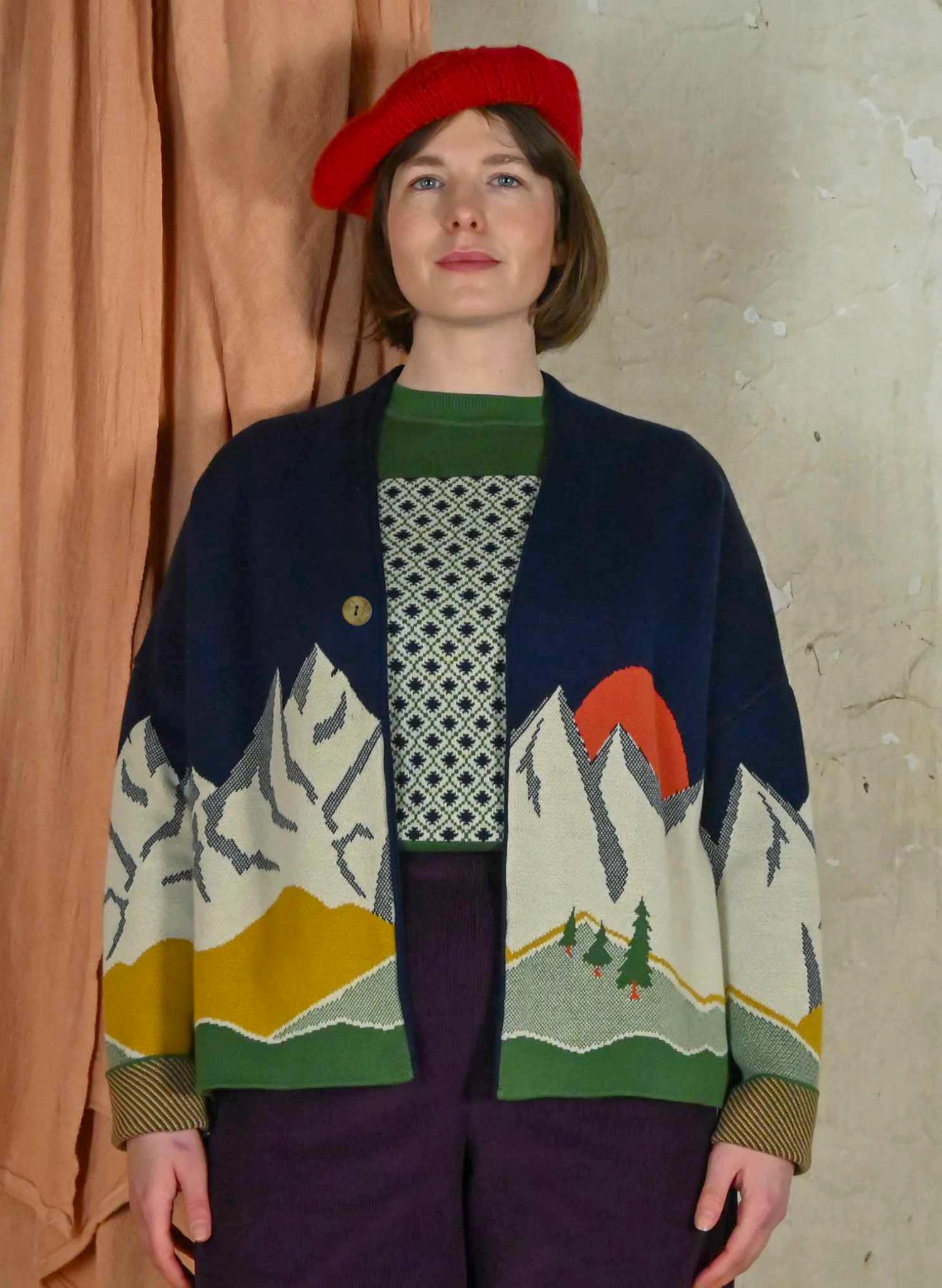 Rosalind - Navy Alpine Kimono