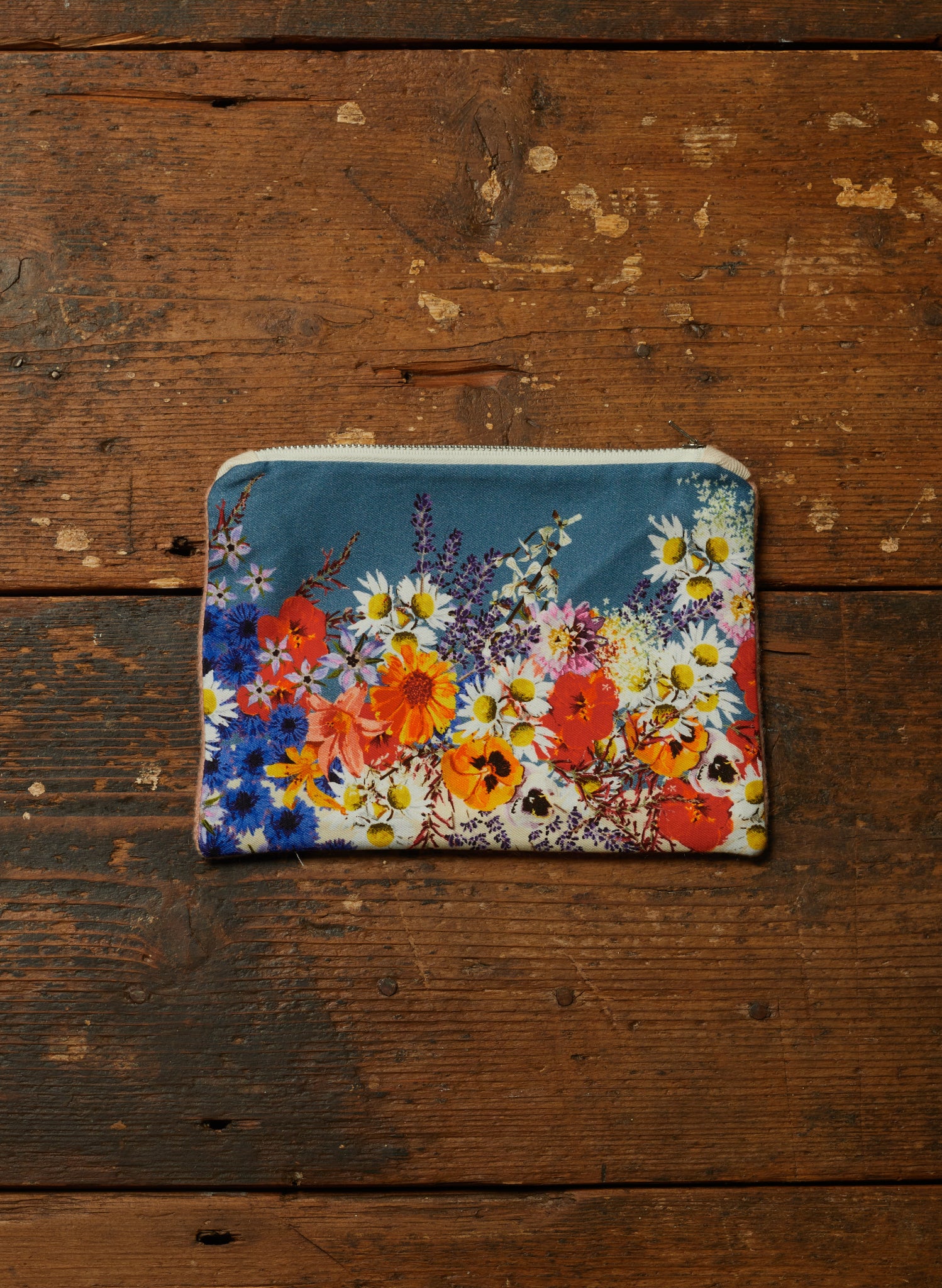 Zip Pouch- Medium - Edible Flowers