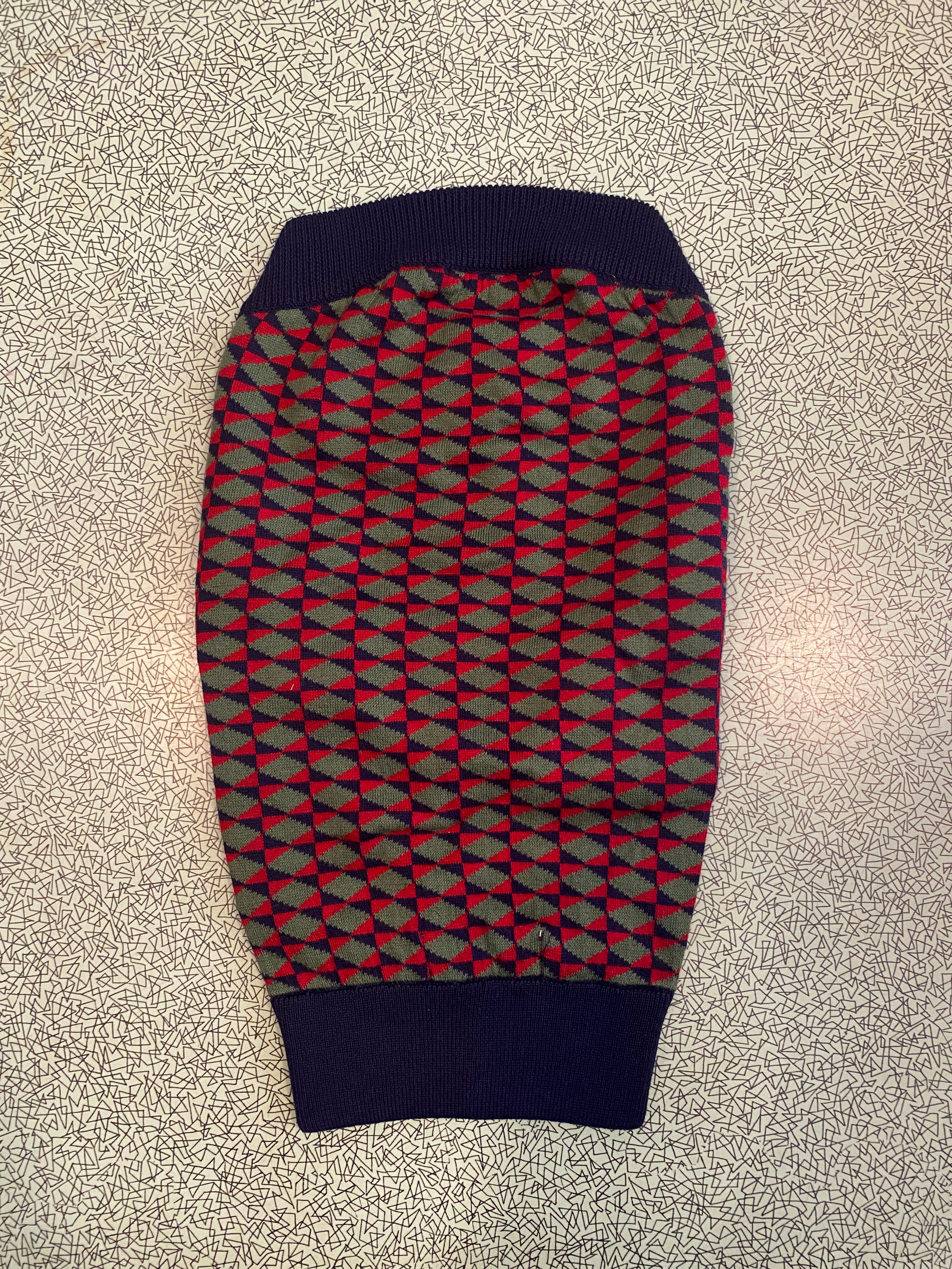 Archive Sale - Size Medium - Knitted Dog Jumper - Navy Harman