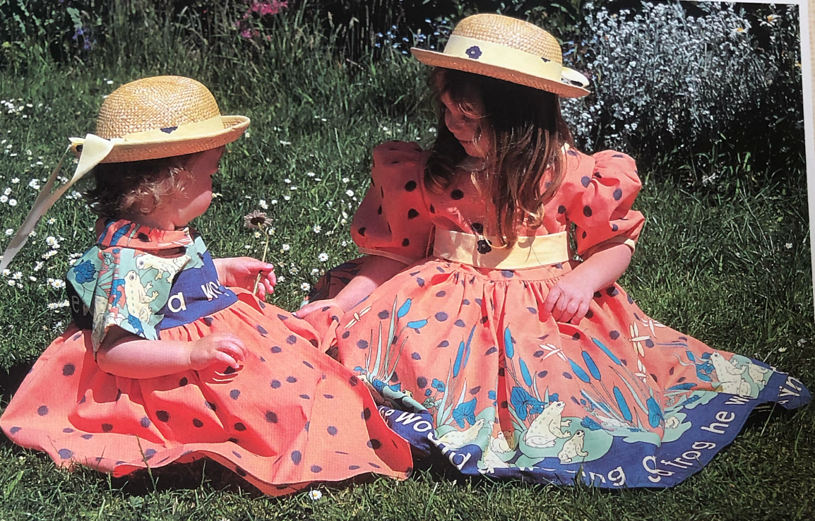 Remnant - 2.5m - Orange Frog Lily Print Fabric - Cotton