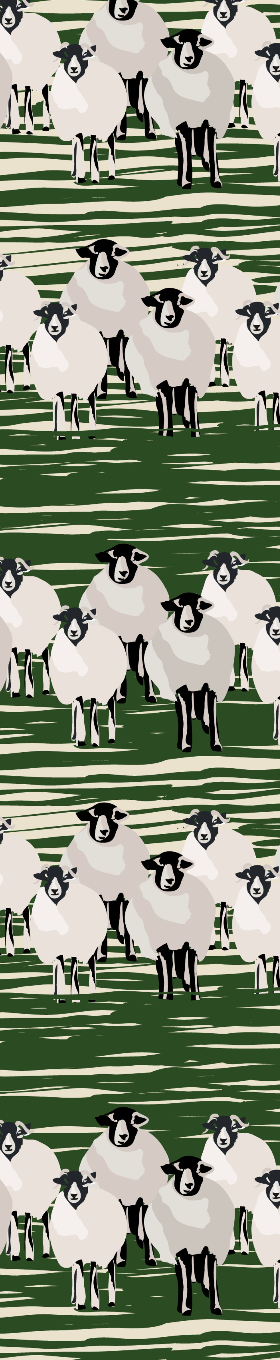 Remnant - 73x144cm - Sheep - Twill