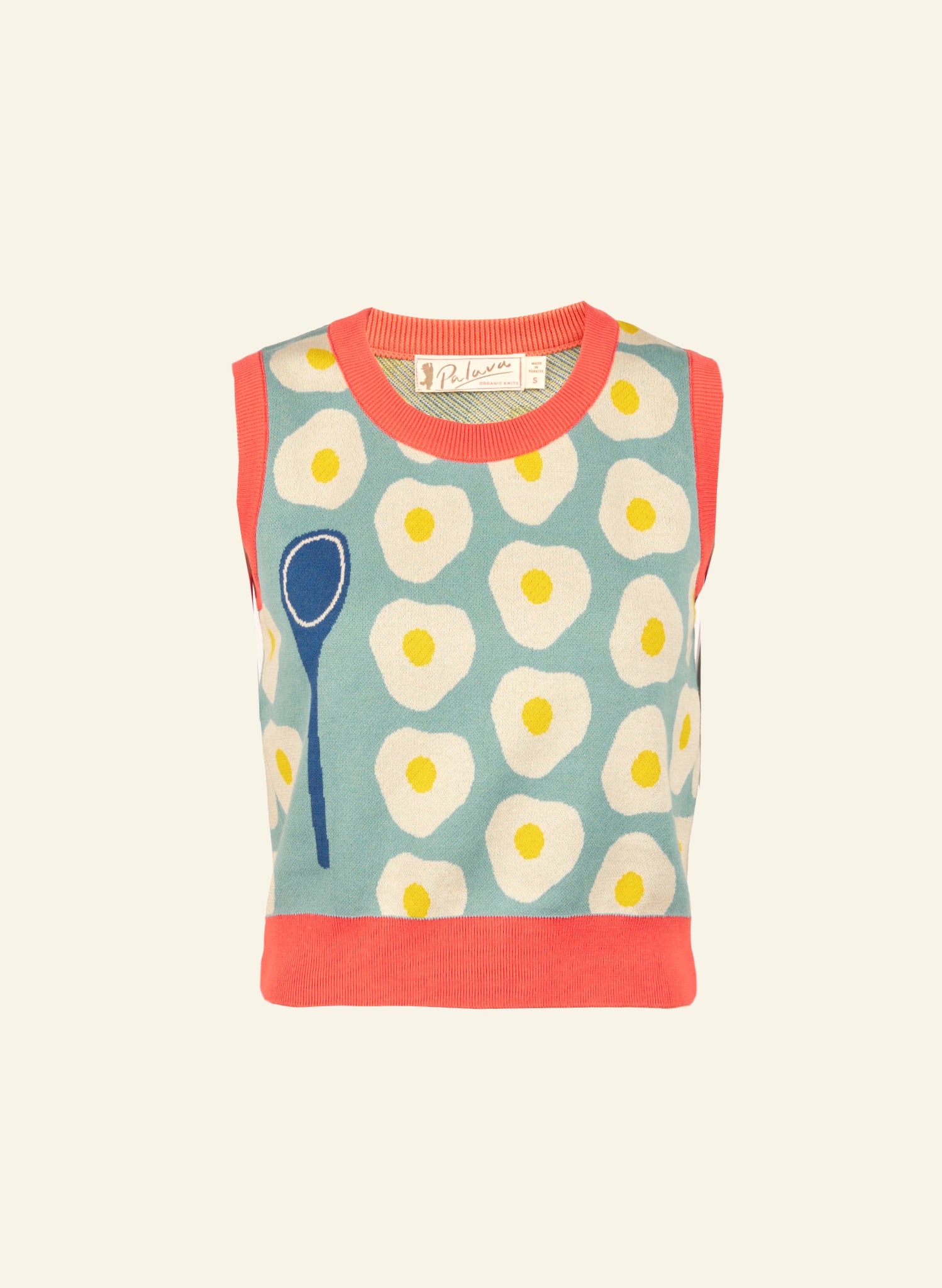 Shirley - Teal Egg and Spoon Waistcoat