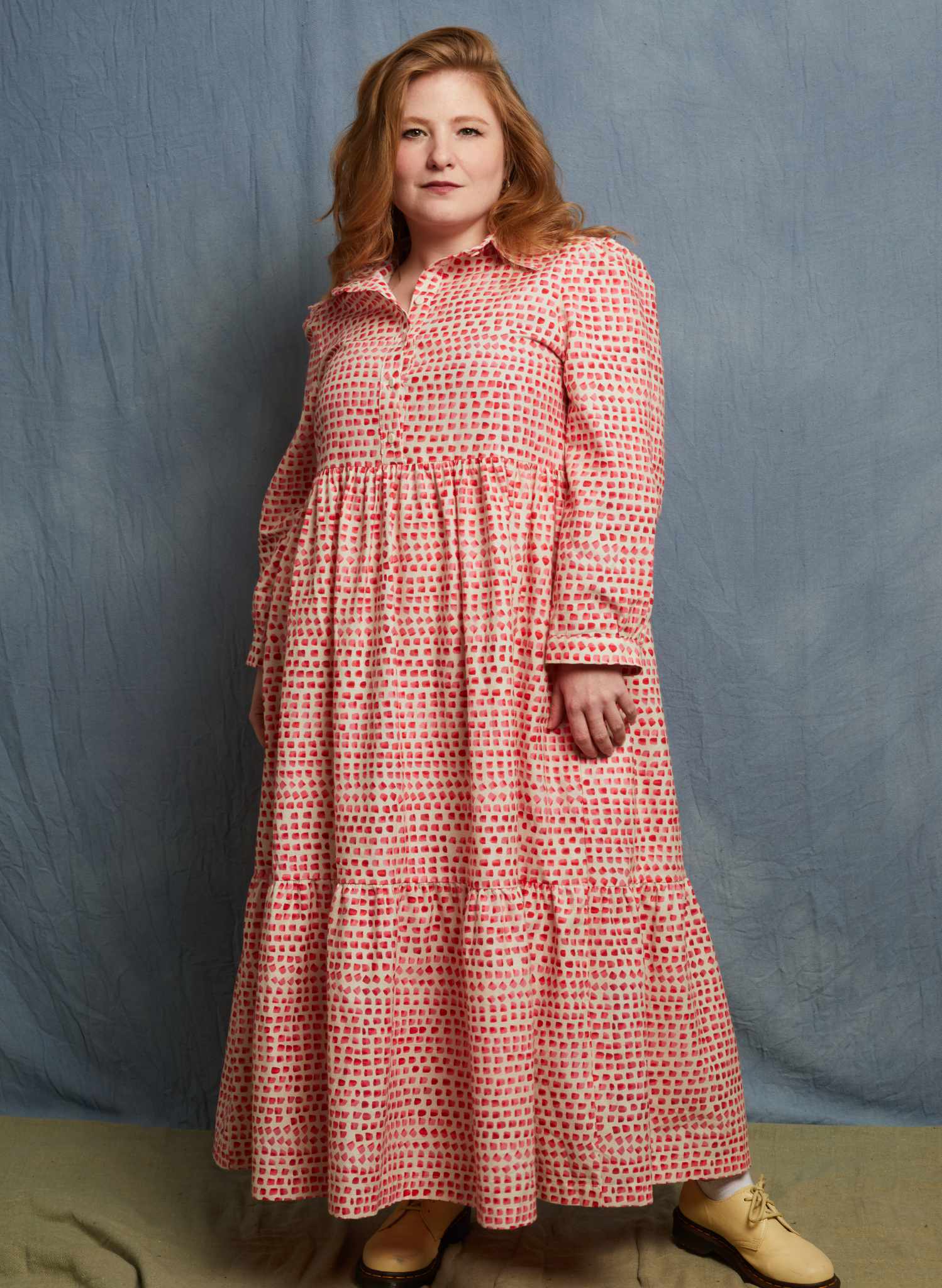 Tabatha Dress - Pink Thumb Print