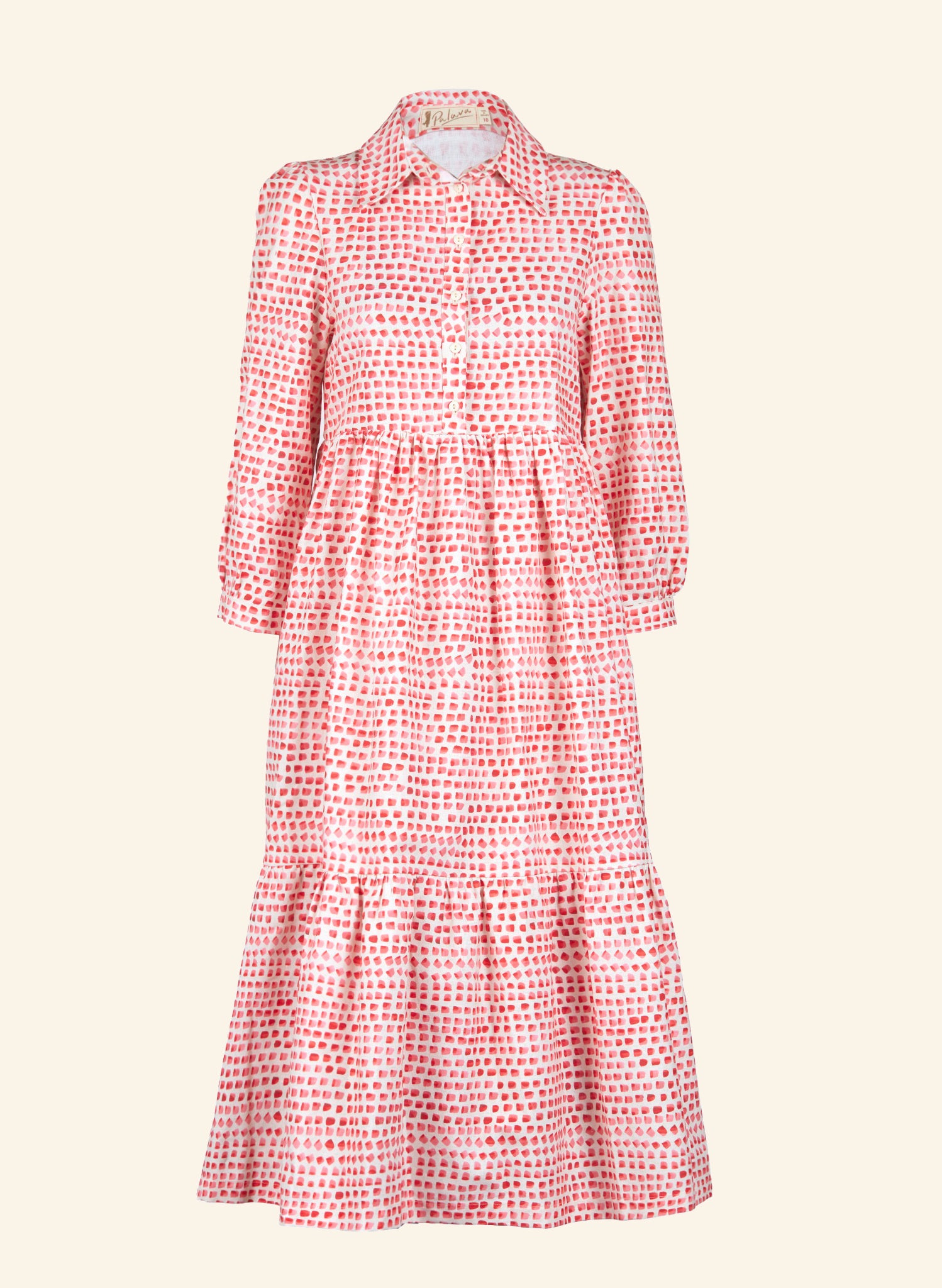 Tabatha Dress - Pink Thumb Print
