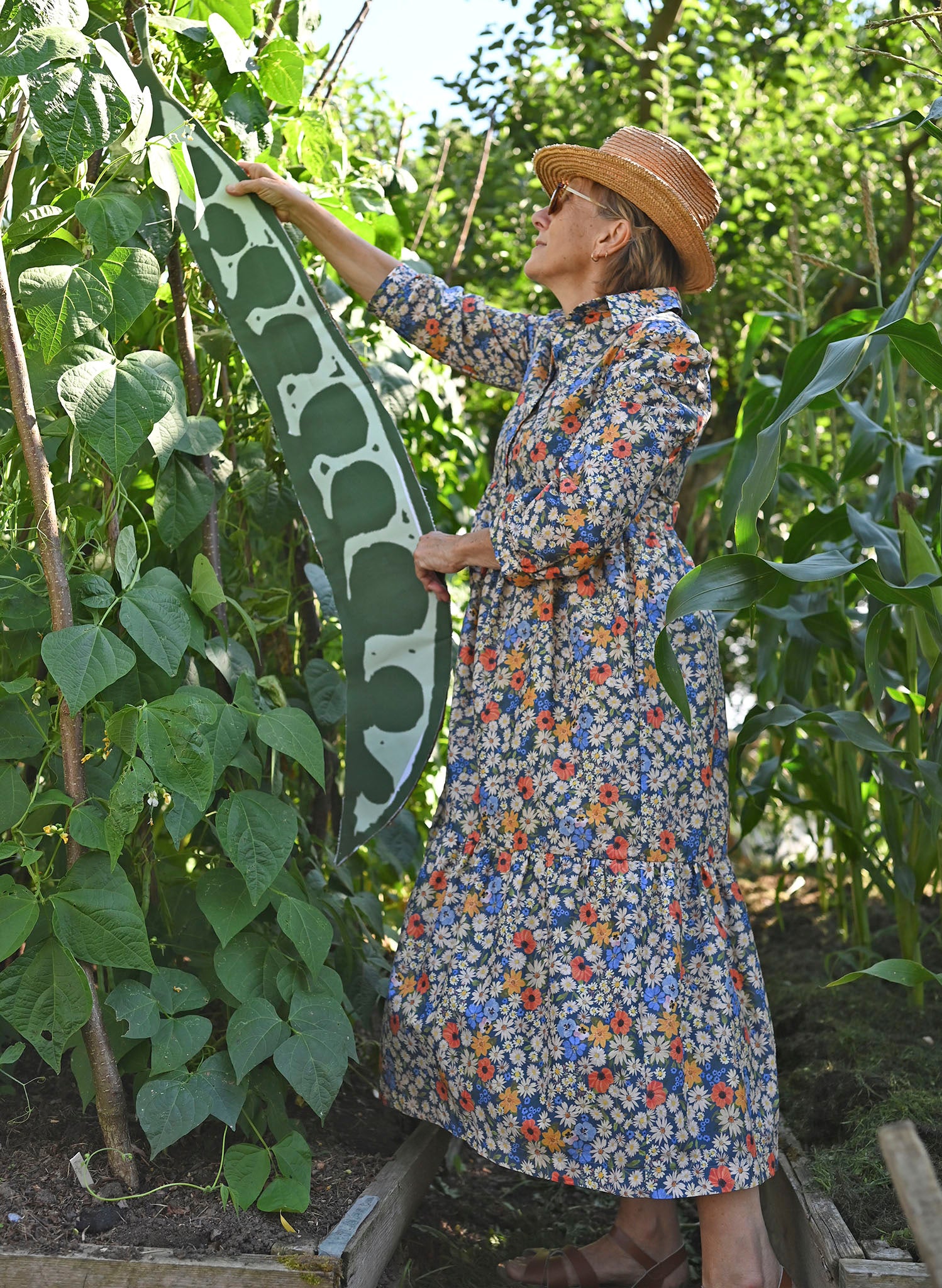 Tabatha Dress - Blue Ditsy Daisy