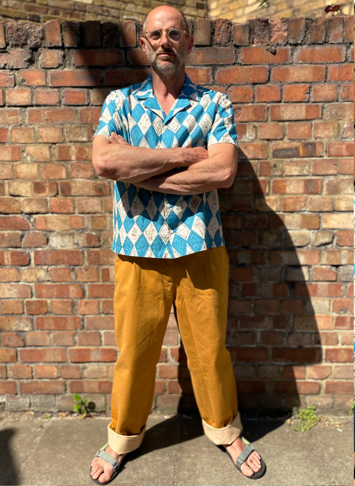 Kit Shirt - Teal Diamonds