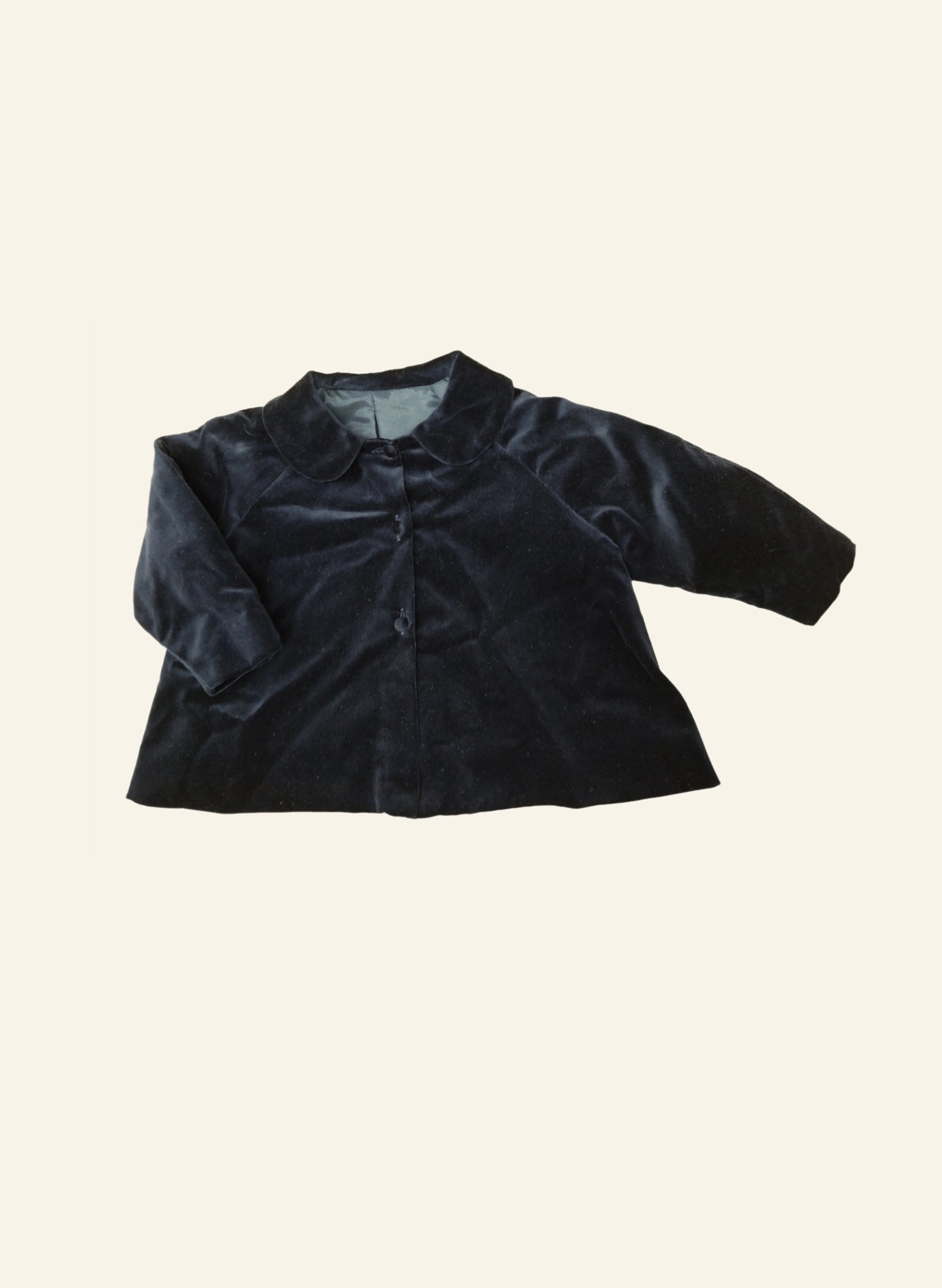 Archive Sale - Navy Velvet Swing Jacket