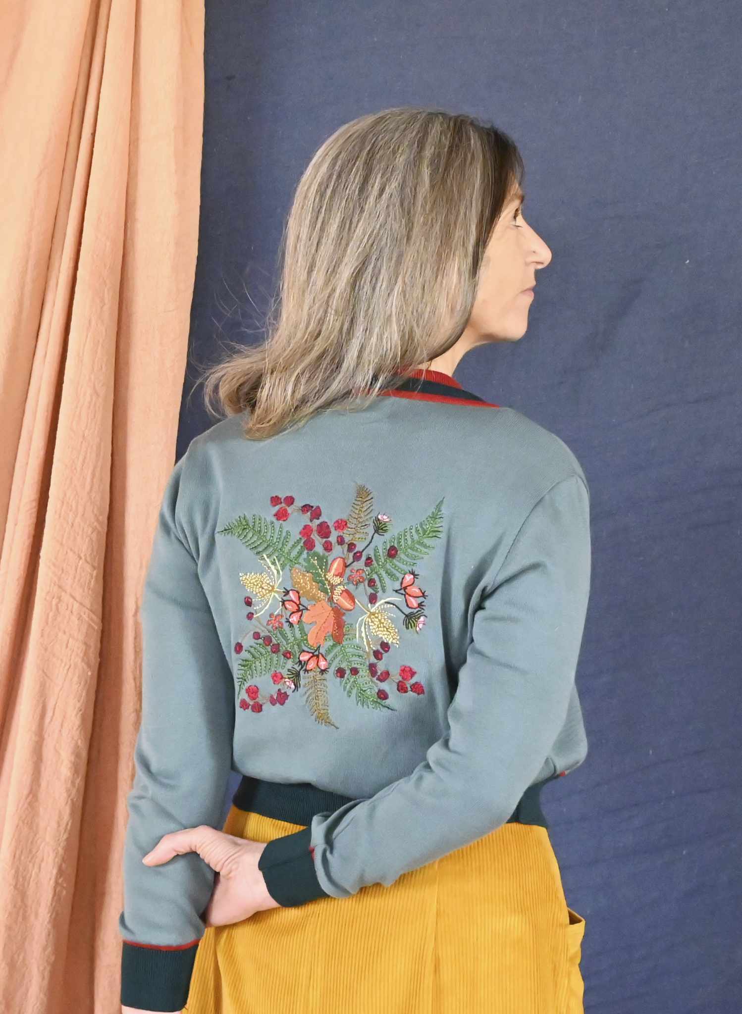 Vera - Mineral Blue Hedgerow Cardigan
