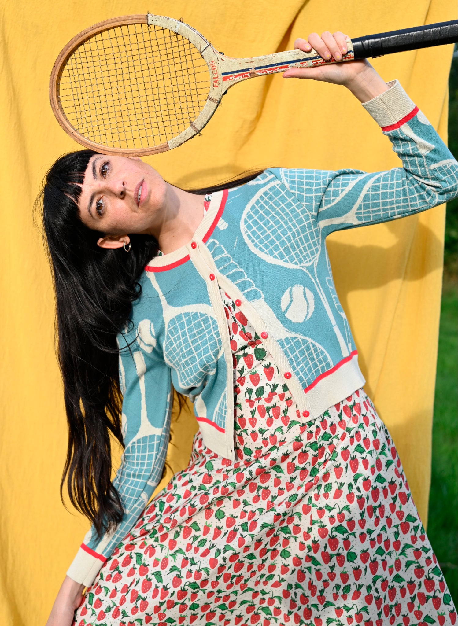 Vera - Blue Tennis Cardigan