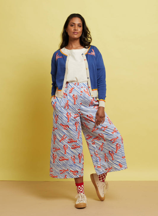 Vera Small Embroidery Cardigan in Navy Divers from Palava main image 1