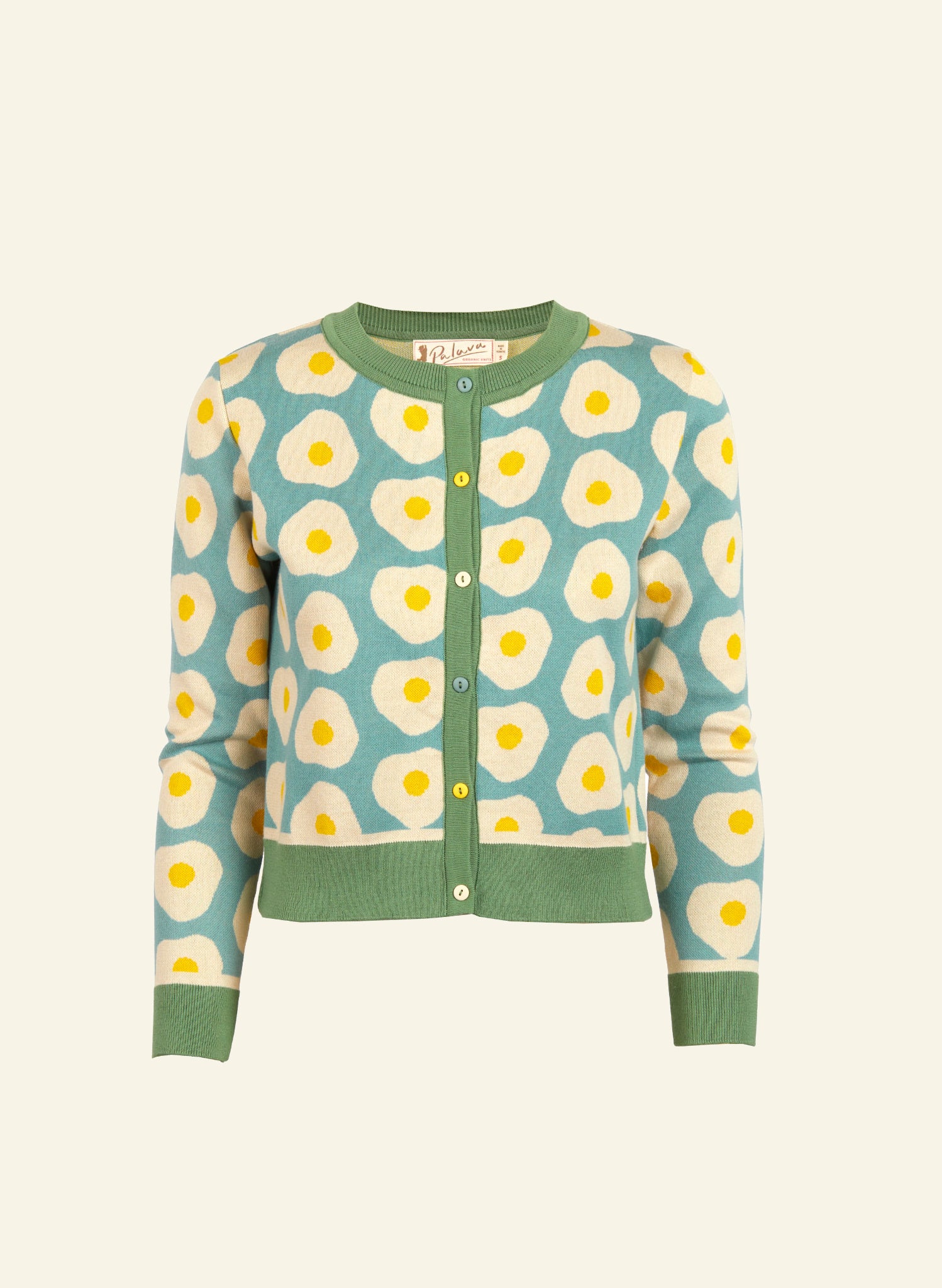 Vera - Teal Fried Egg Cardigan