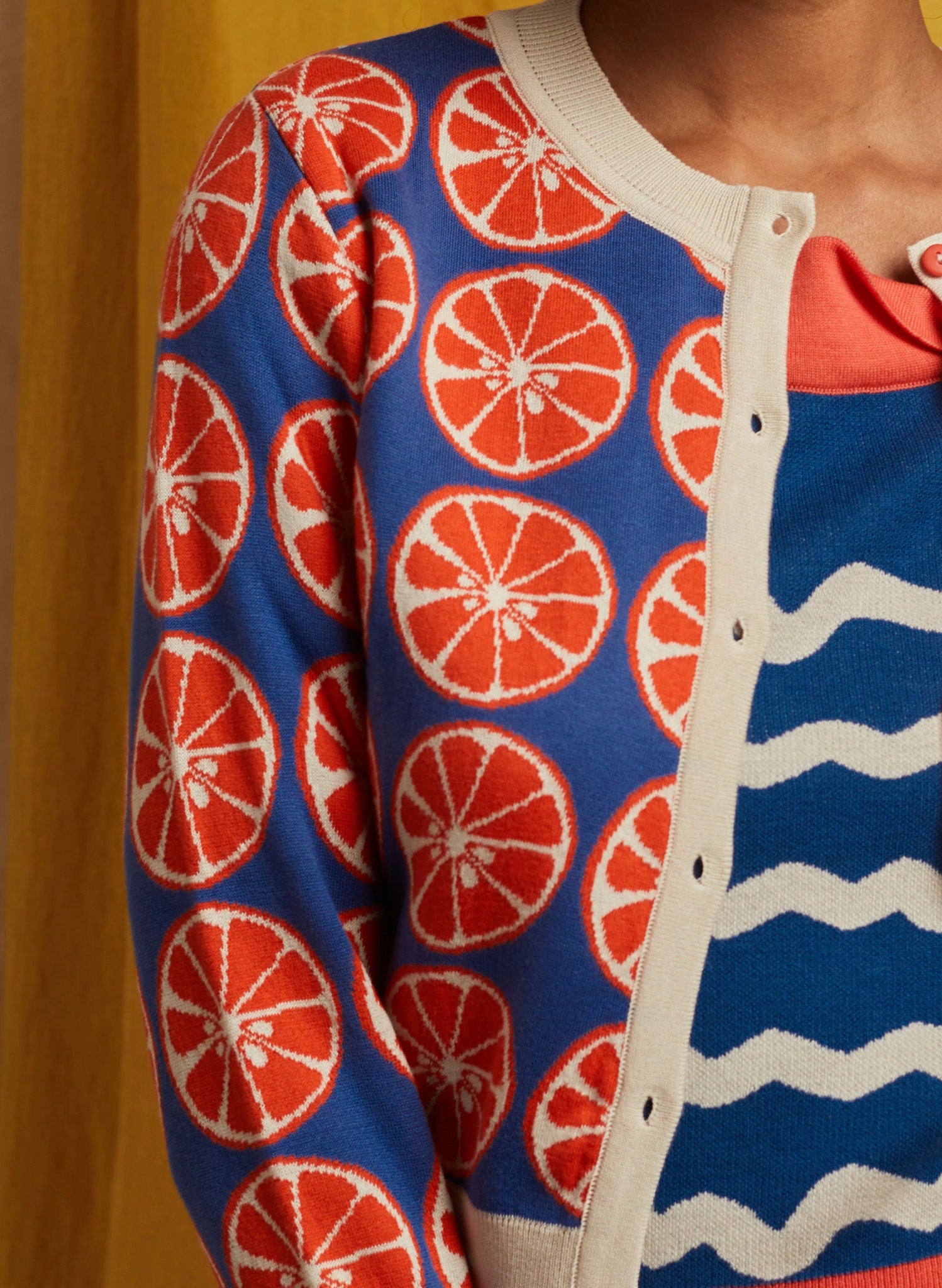 Vera - Blue Grapefruit Cardigan