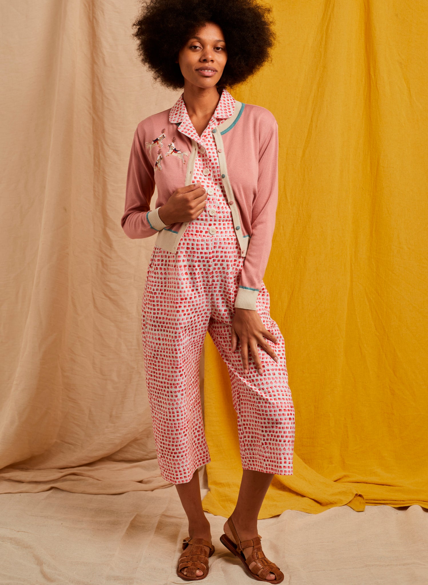 Vera - Cream Prancing Ponies Cardigan