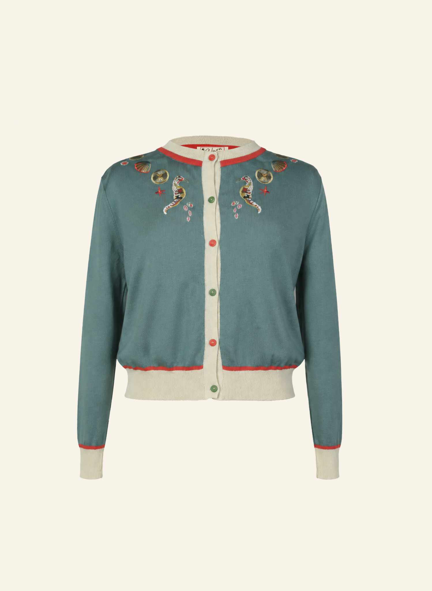 Archive Sale - Size S - Vera Teal Seahorses