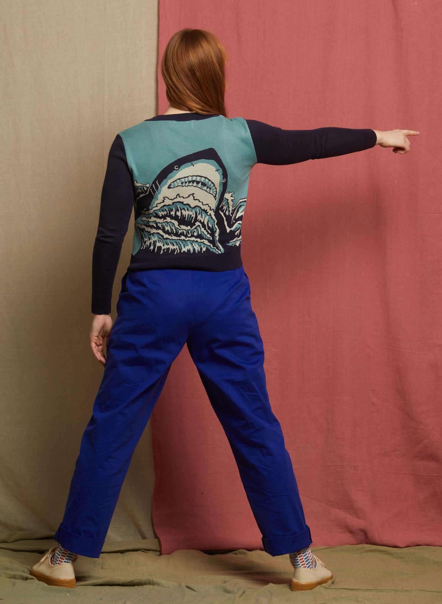 Vera Cardigan - Teal Shark
