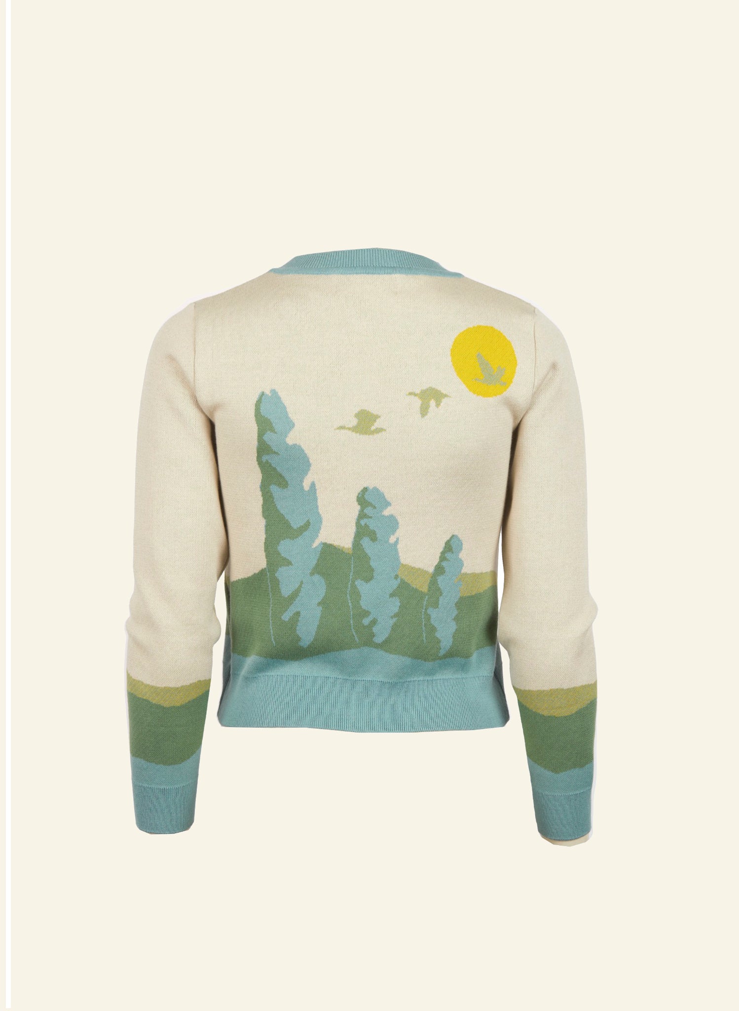 Vera - Cream Flying Geese Cardigan