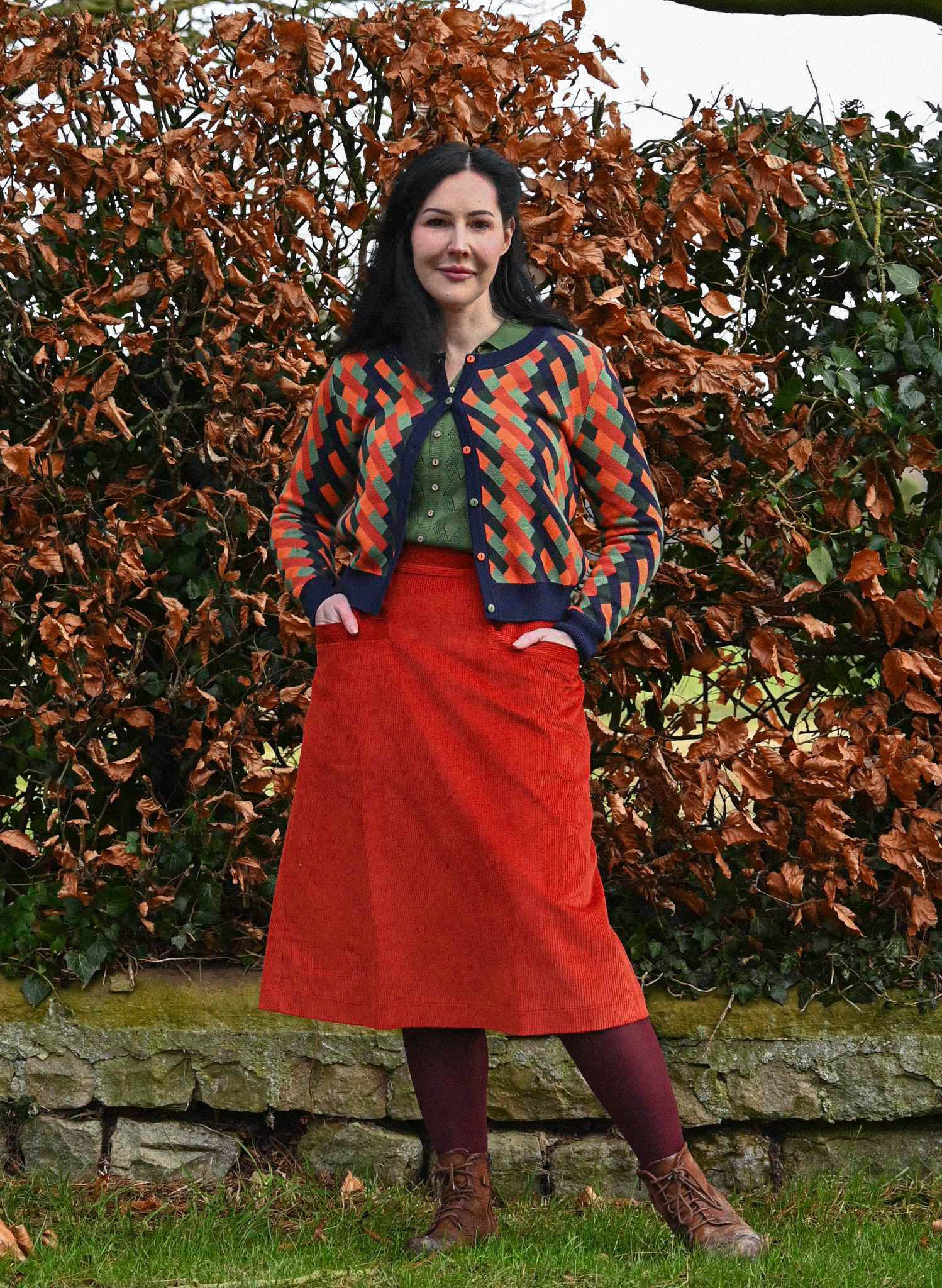 Vera - Coral Kaleidoscope Cardigan