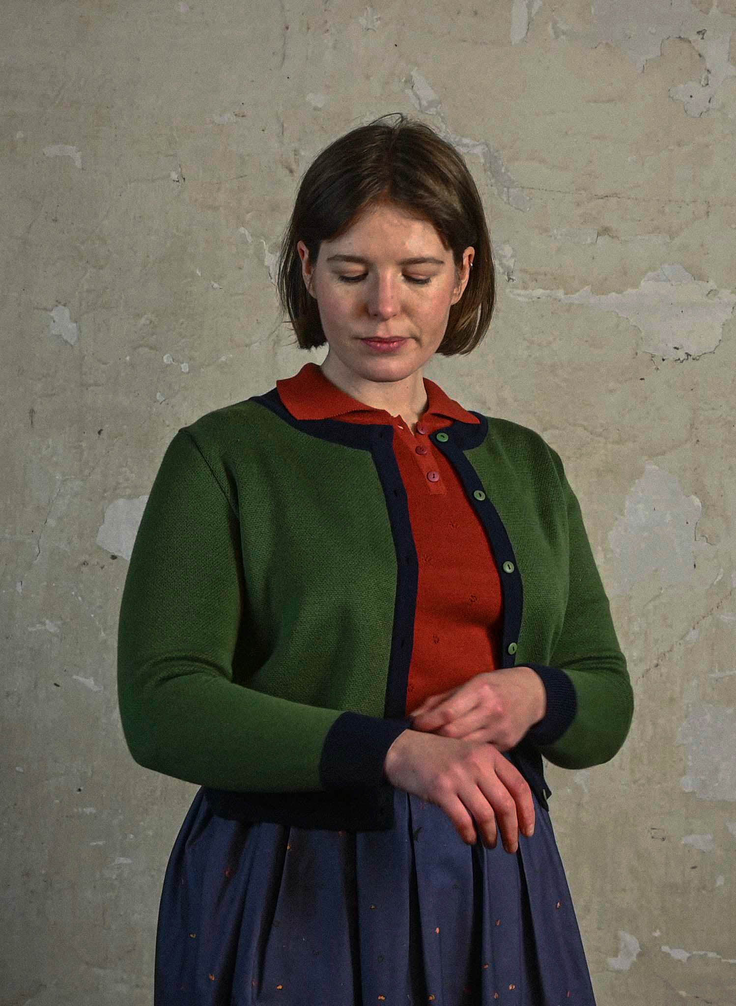 Vera - Green Owl Cardigan